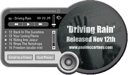 Driving Rain Album Sampler